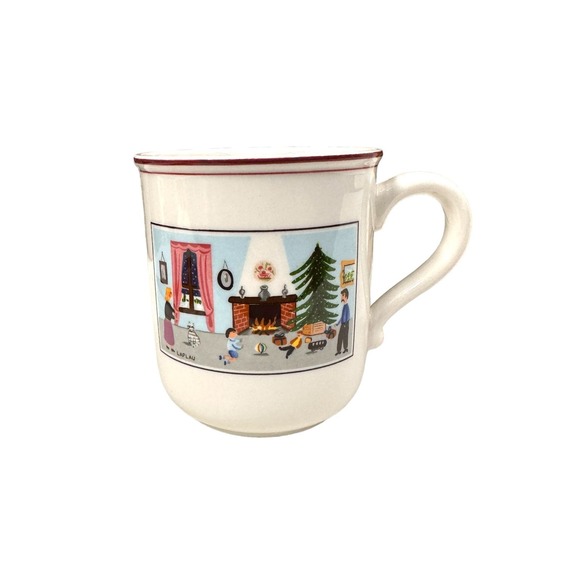 1 Villeroy & Boch Mug Cup Design‎ Naif Christmas Winter Porcelain Laplau EUC - Picture 1 of 4
